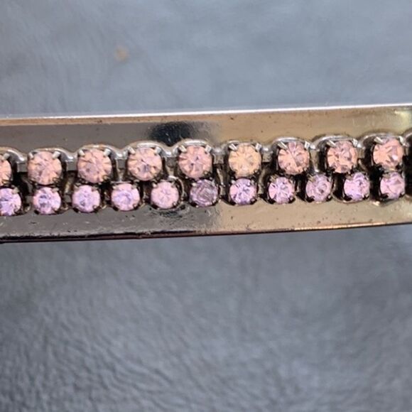 Joomi Lim Edgy Gunmetal Crystal Square Bangle Bracelet - Picture 2 of 6